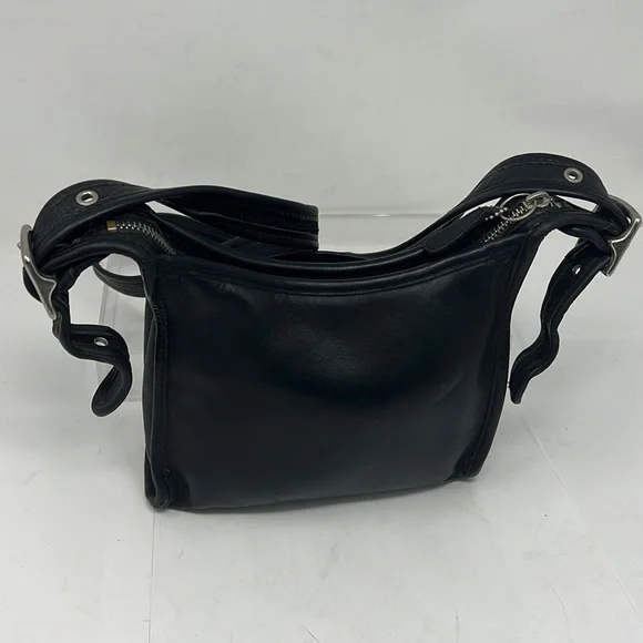 Coach Legacy K9N-9997 Black Leather Crossbody Shoulder Zip Bag - Picture 6 of 14